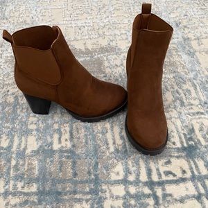 Brown booties size 8